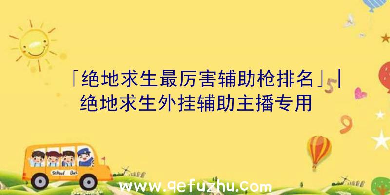 「绝地求生最厉害辅助枪排名」|绝地求生外挂辅助主播专用